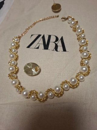 Conjunto Zara Perlas y Oro