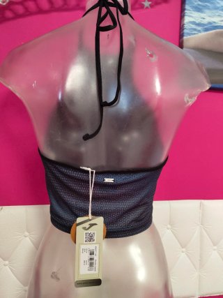 Top deportivo Joma halter negro y azul