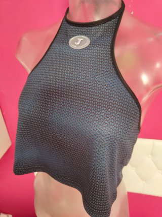 Top deportivo Joma halter negro y azul