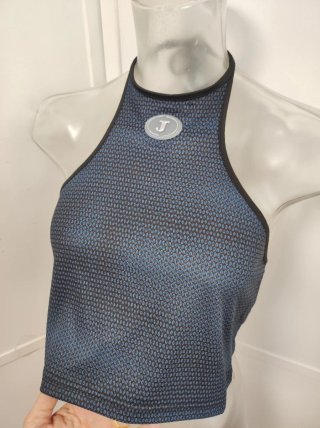 Top deportivo Joma halter negro y azul