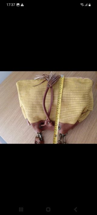 Bolso Massimo Dutti Paja y Piel