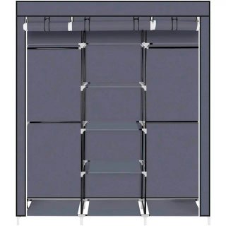 Armario Vestidor De Tela 170x150x45 Cm Gris NUEVO