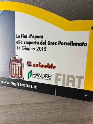 Targhetta Evento Auto Storiche Fiat