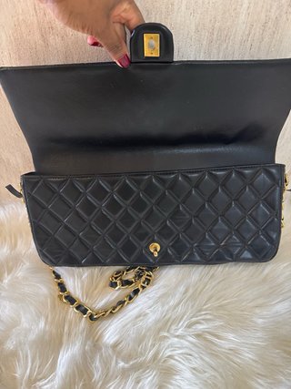 Bolso Chanel Classic East-West Negro Dorado