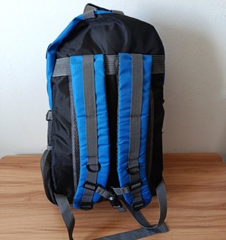 Mochila Azul 40L Impermeable - Nueva