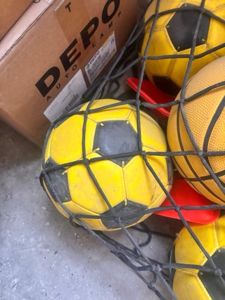 Lote Pelotas Fútbol y Baloncesto Amarillas