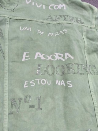 Cazadora - chaqueta vaquera Only verde Talla S