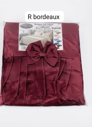 Runner velluto shabby con 2 federe