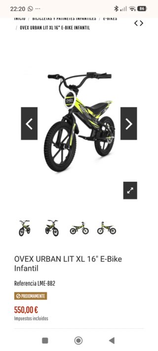 Bicicleta elettrica Ovex LIT XL