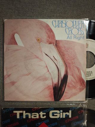 Christopher Cross: lote 4 vinilos single 7" 45 rpm