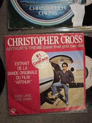 Christopher Cross: lote 4 vinilos single 7" 45 rpm