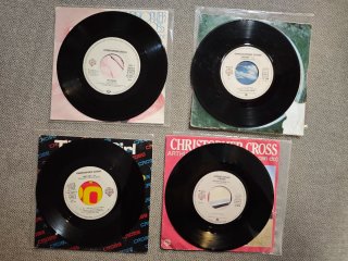 Christopher Cross: lote 4 vinilos single 7" 45 rpm