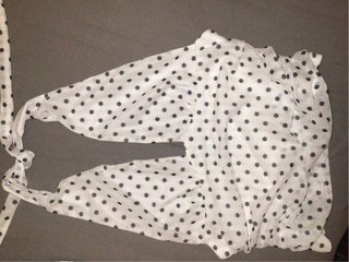 Top blanco polka dots