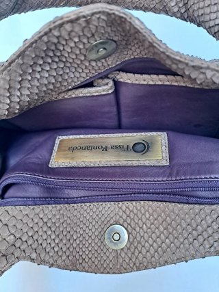 Bolso Tissa Fontaneda Piel Serpiente Marrón
