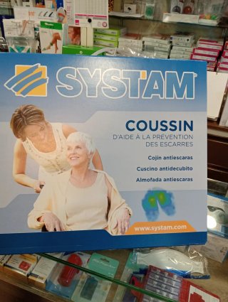 Cojín Antiescaras Systam Negro Naranja