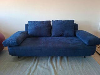 Divano 3 posti blu moderno