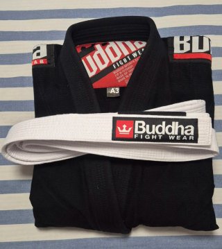 Kimono Jiu Jitsu Buddha Negro Talla A3