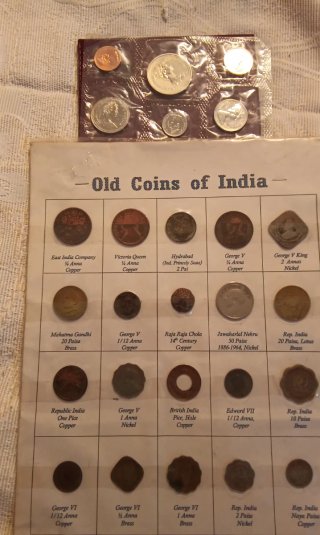 Monedas Antiguas India y Canadá