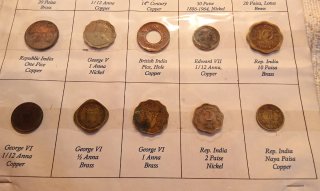 Monedas Antiguas India y Canadá