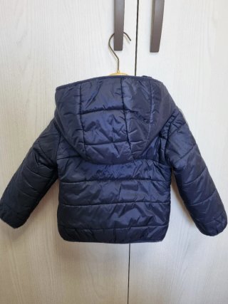 Giacca piumino bambina 24M blu glitter