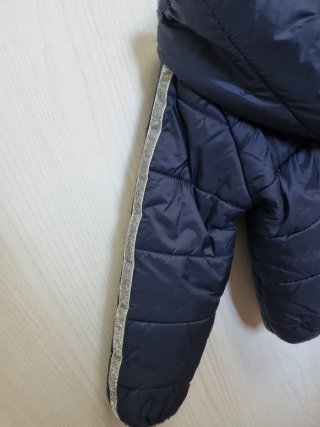 Giacca piumino bambina 24M blu glitter