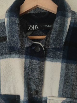Chaqueta oversize Zara cuadros M