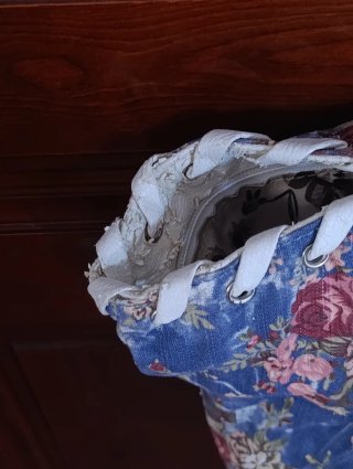 Bolso floral vintage azul