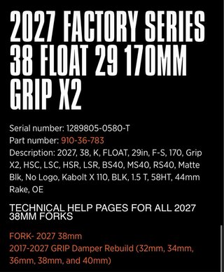 Fox 38 Factory 170 2027 Nueva
