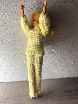 Completo vintage Barbie uncinetto giallo