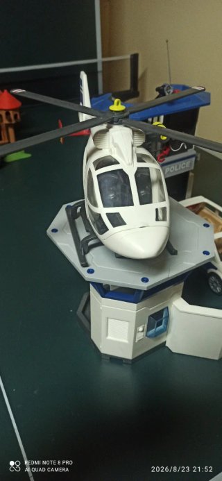 Comisaría Policía Playmobil con Helicóptero y Coch