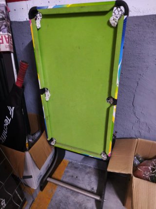 Juego 4 en 1: Futbolín, Billar y Ping Pong, y disc