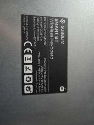 Teclado Inalámbrico Bluetooth Subblim