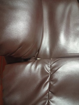 Sillón relax de piel marrón