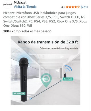 Micrófono Inalámbrico Mcbazel USB