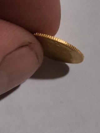 Moneda de Oro Antigua de 1 dólar de estados Unidos