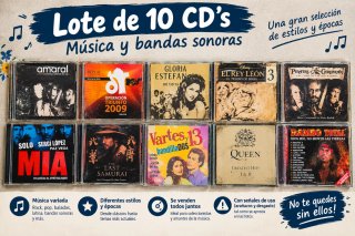 Lote 10 CDs Música y Bandas Sonoras Variadas