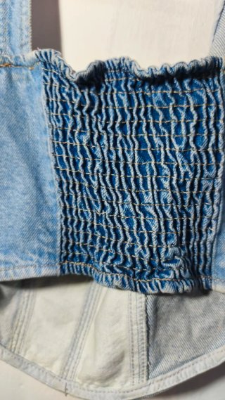 Corsé vaquero patchwork Stradivarius Talla S
