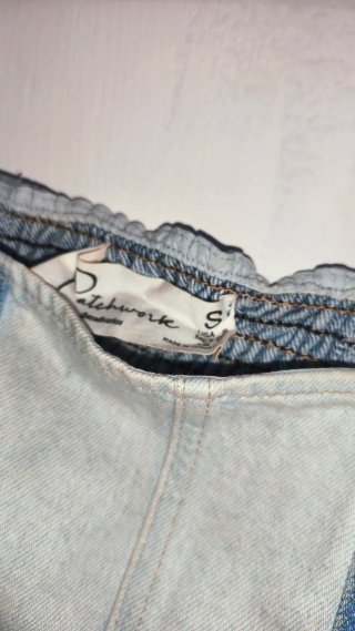 Corsé vaquero patchwork Stradivarius Talla S