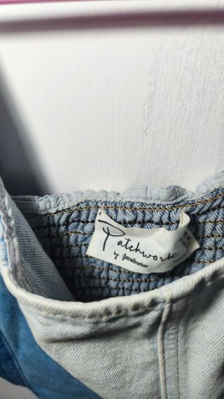 Corsé vaquero patchwork Stradivarius Talla S