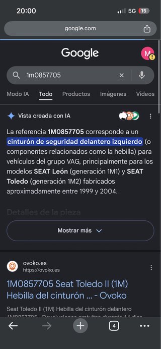 Cinturón de seguridad Seat Original