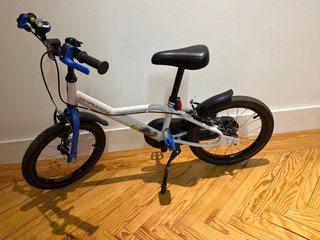 Bicicleta Infantil Btwin Blanca y Azul