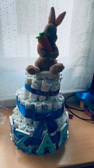 Tarta de pañales personalizada
