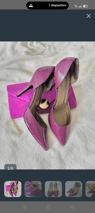 Zapatos Bershka tacón morado 9.5cm