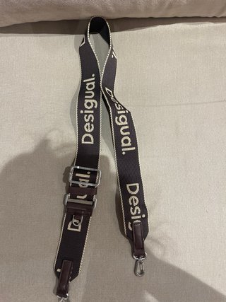 Correa Desigual Original Marrón y Beige