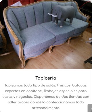 Tapicería, restauración y fabricación de sofás