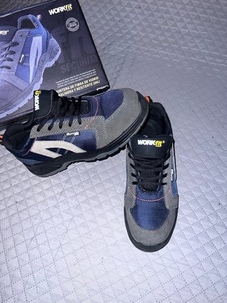 Zapatos de seguridad WORKfit azules y grises