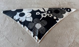 Foulard seta Jacqmar vintage panna e nero