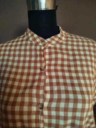 Blusa cuadros vintage Talla M/L