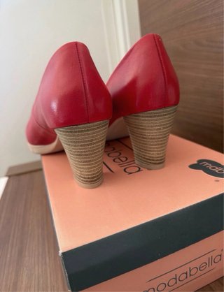 Zapatos Modabella Napa Rojo Tacon