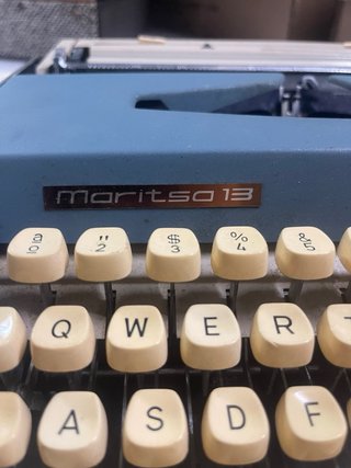 Máquina de escribir Moritso 13 azul